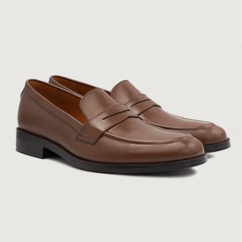 Baxton Hnědá Leather Loafers pánská