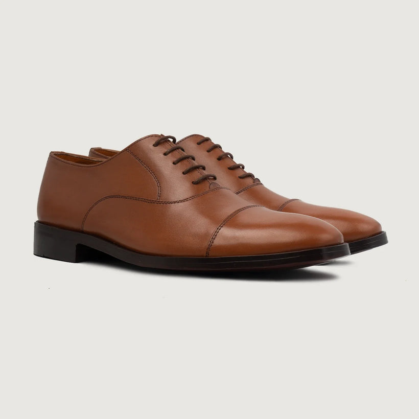 Professor Oxford Světle hnědá Leather Shoes pánská