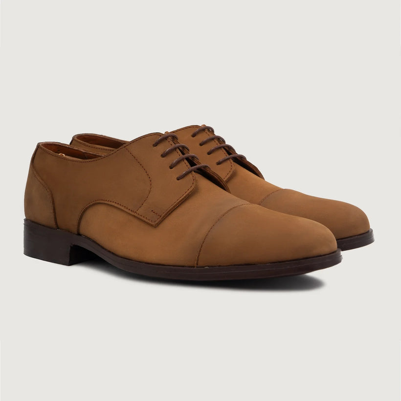 Attorney Derby Hnědá Nubuck Leather Shoes pánská
