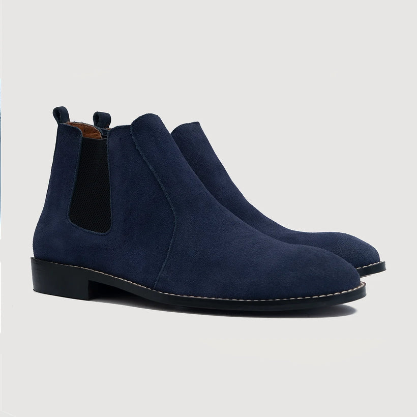 Clarkson Chelsea Midnight Blue Suede Leather Boots pánská