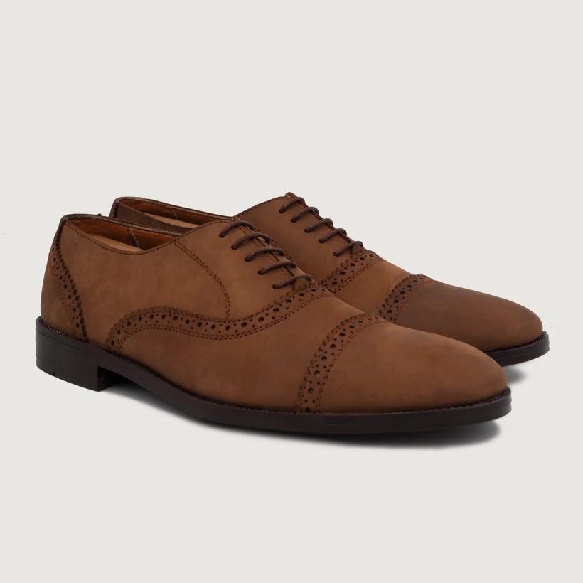 Greyson Brogues Oxford Oil Pull-up Hnědá Leather Shoes pánská