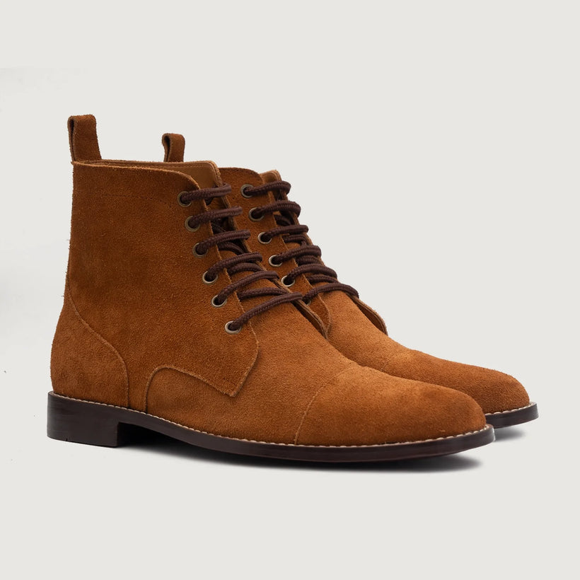 Knight Derby Hnědá Suede Kožené boty pro Pány