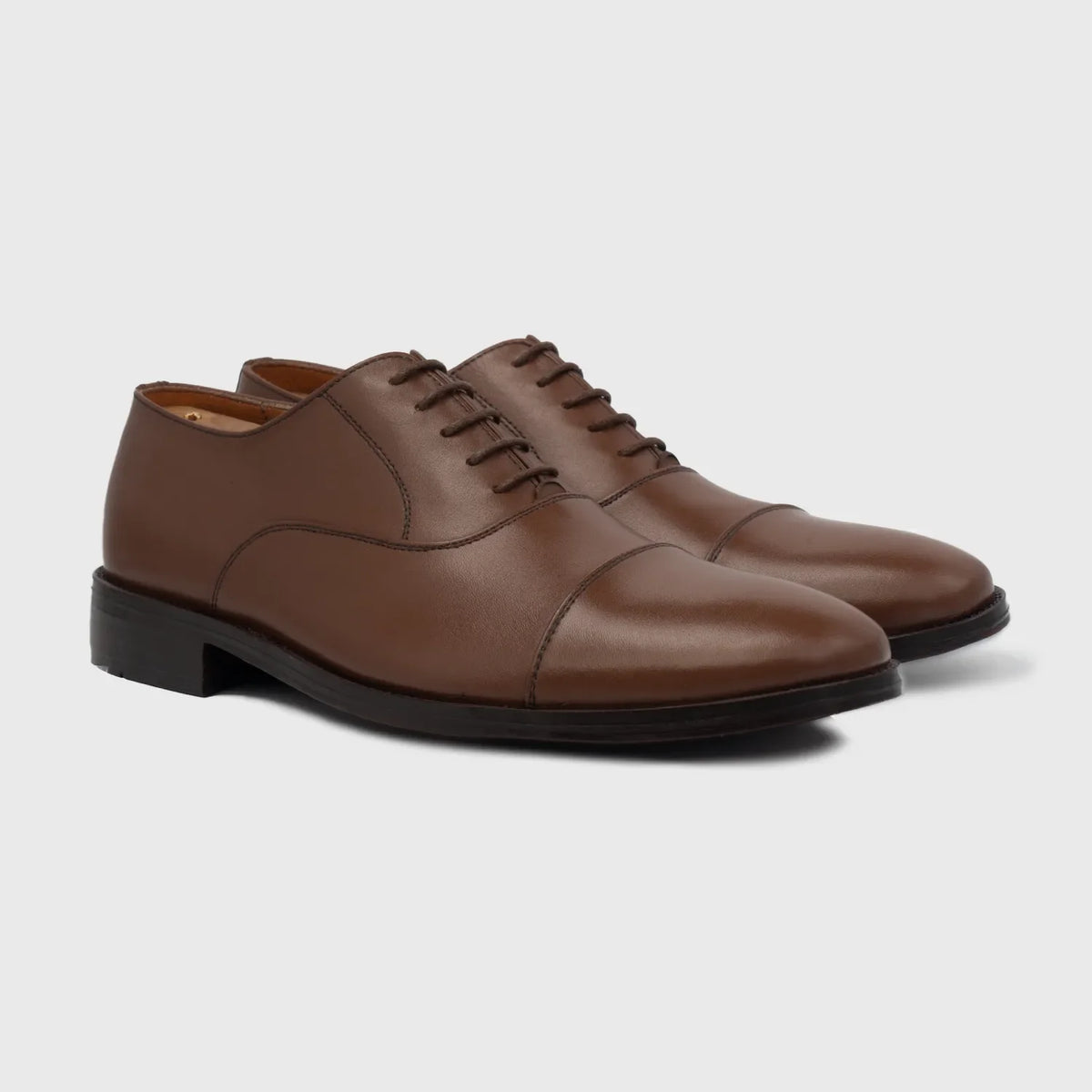 Professor Oxford Hnědá Kožená obuv pro Pány For Men in Brown Full-Grain Leather - Boční pohled | Koupit online
