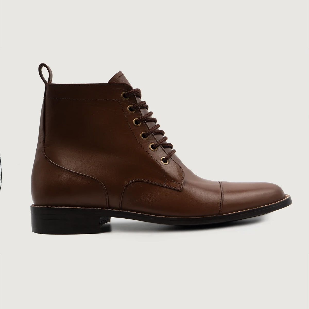 Brown Full-Grain leather Boots - Rámová konstrukce Goodyear welt a špička obuvi