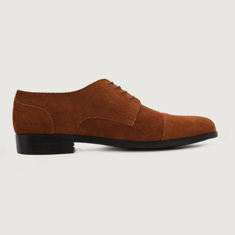 Attorney Derby Hnědá Suede Leather Shoes pánská