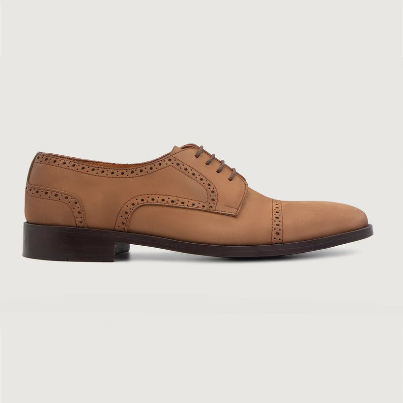 Dirk Brogues Derby Hnědá Nubuck Leather Shoes pánská