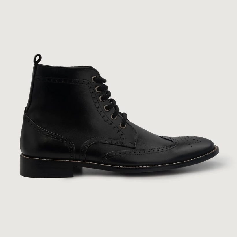 Duster Brogues Derby Černá Kožené boty pro Pány
