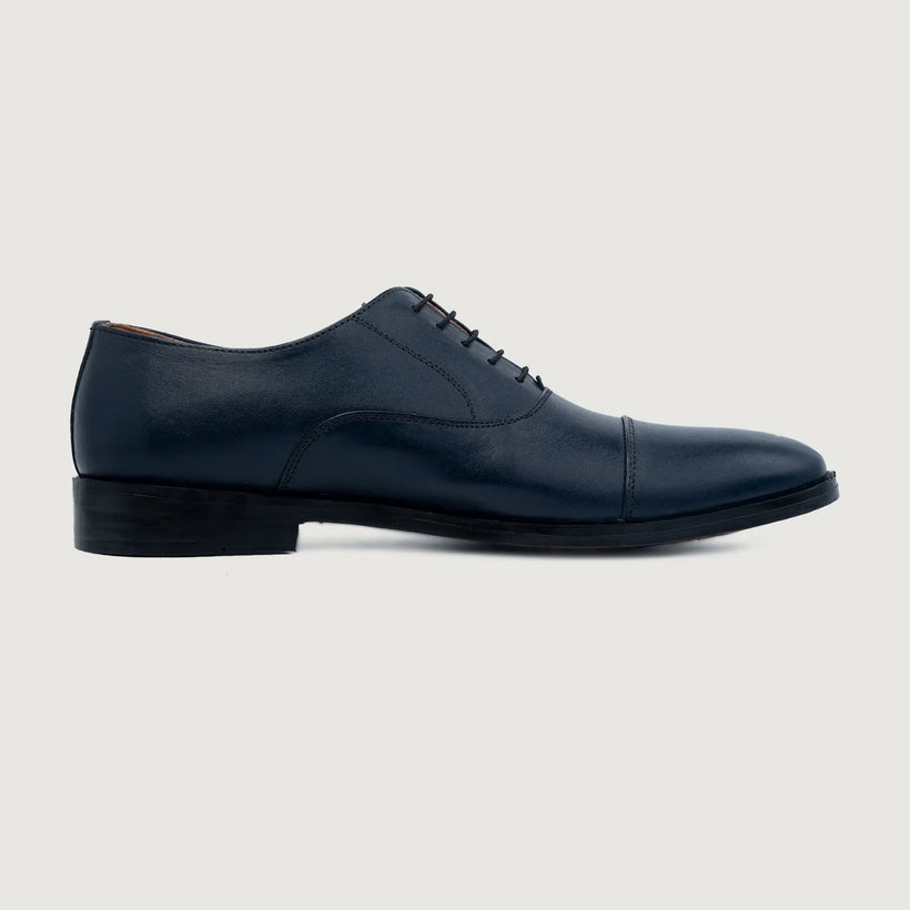 Professor Oxford Midnight Blue Leather Shoes pánská