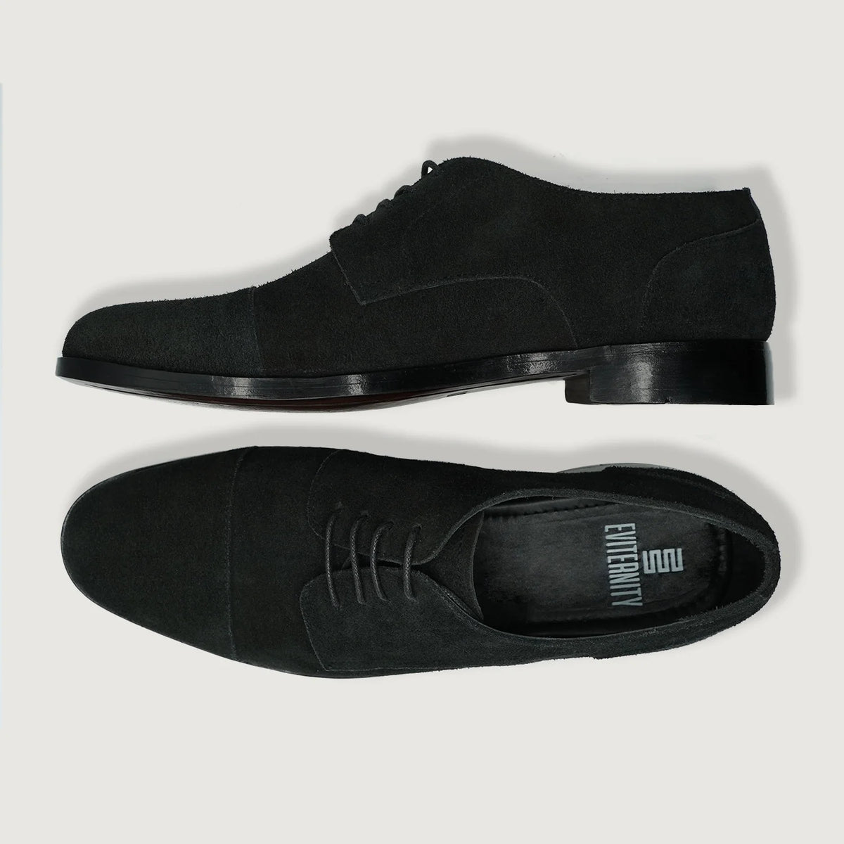 Attorney Derby Černá Suede Kožená obuv pro Pány For Men - Zesílený opatek a precizní dvojité prošití