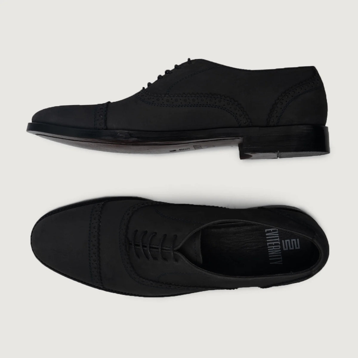Greyson Brogues Oxford Černá Nubuck Kožená obuv pro Pány For Men - Zesílený opatek a precizní dvojité prošití