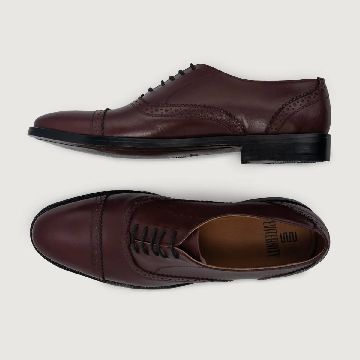 Greyson Brogues Oxford Vínová Kožená obuv pro Pány For Men - Zesílený opatek a precizní dvojité prošití