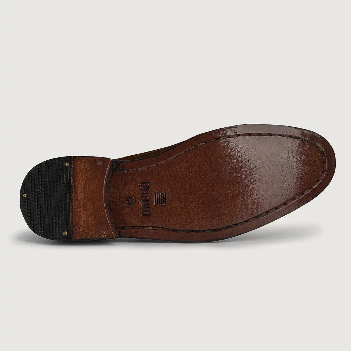 High-Traction Rubber Outsole & Lug Tread Pattern on Attorney Derby Hnědá Kožená obuv pro Pány For Men