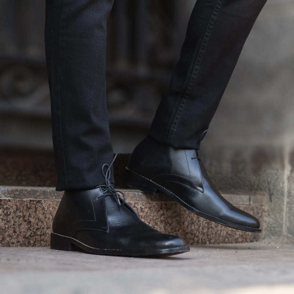 Orlaven Corry Chukka Černá Kožené boty pro Pány footwear image 9