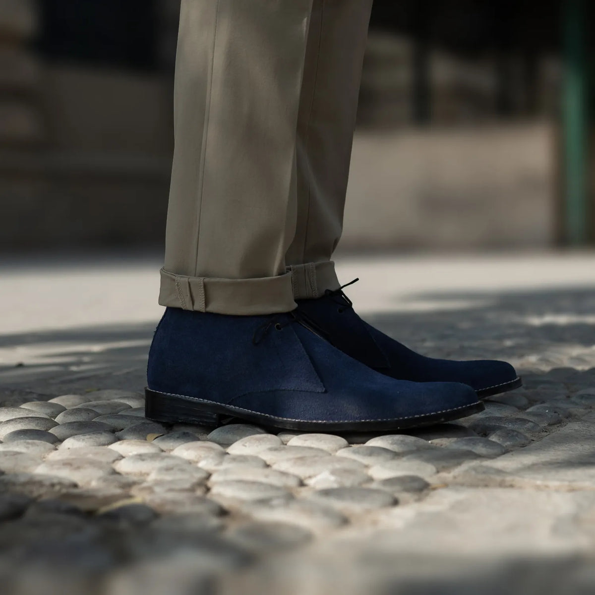 Orlaven Corry Chukka Midnight Modrá Suede Kožené boty pro Pány footwear image 9