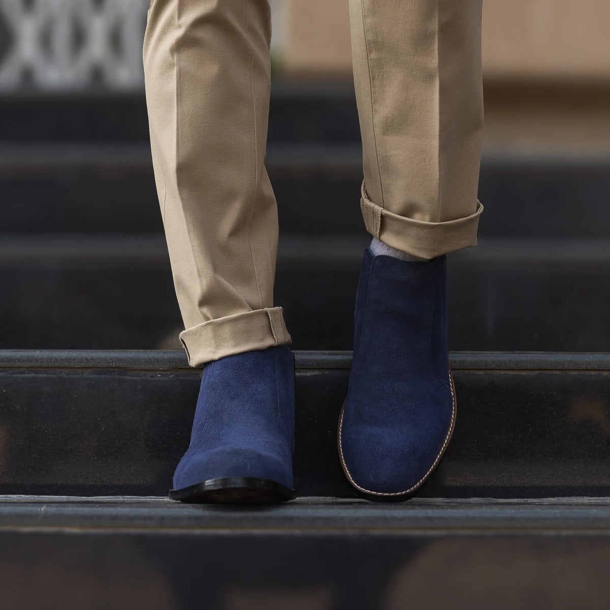 Orlaven Clarkson Chelsea Midnight Modrá Suede Kožené boty pro Pány footwear image 9