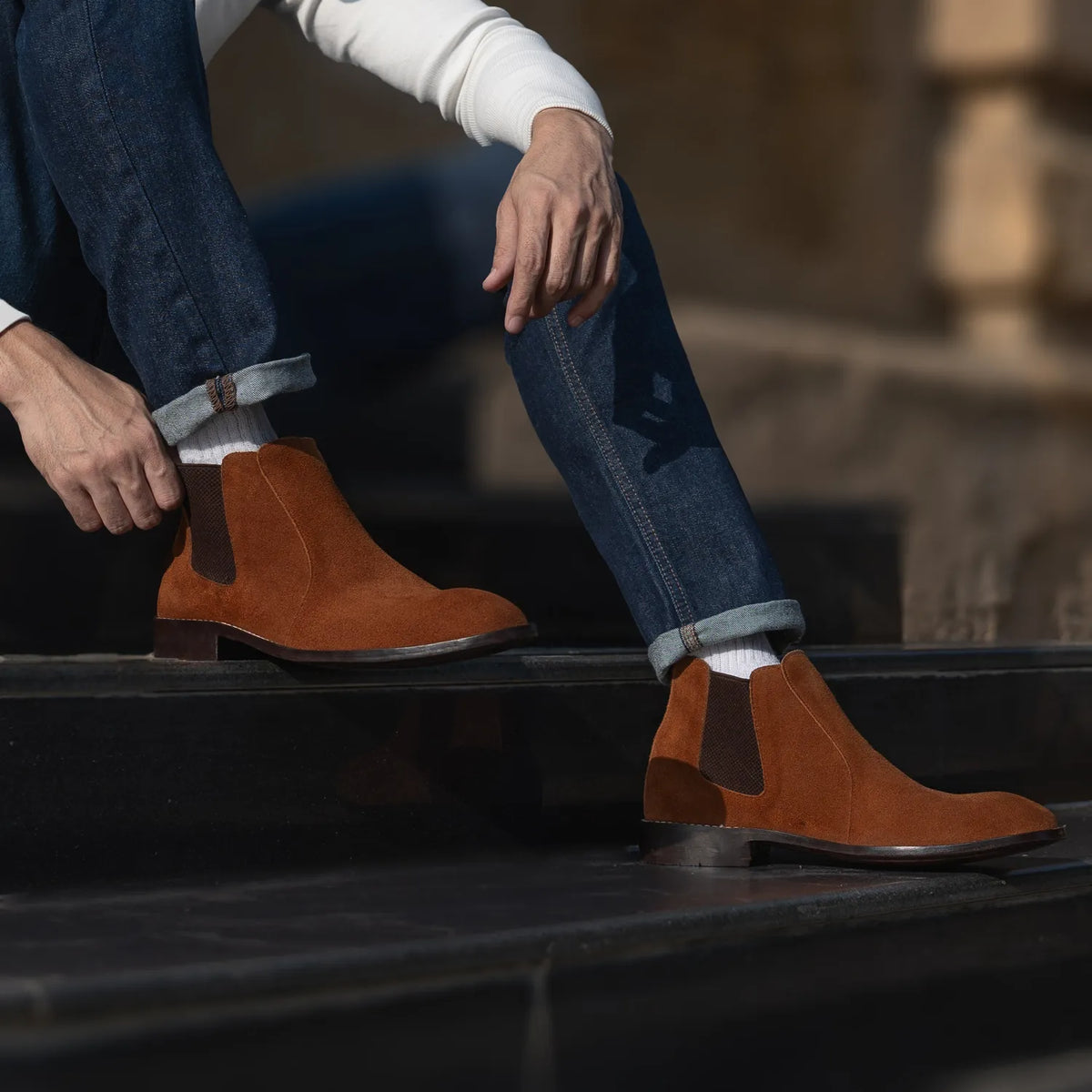 Orlaven Clarkson Chelsea Hnědá Suede Kožené boty pro Pány footwear image 9