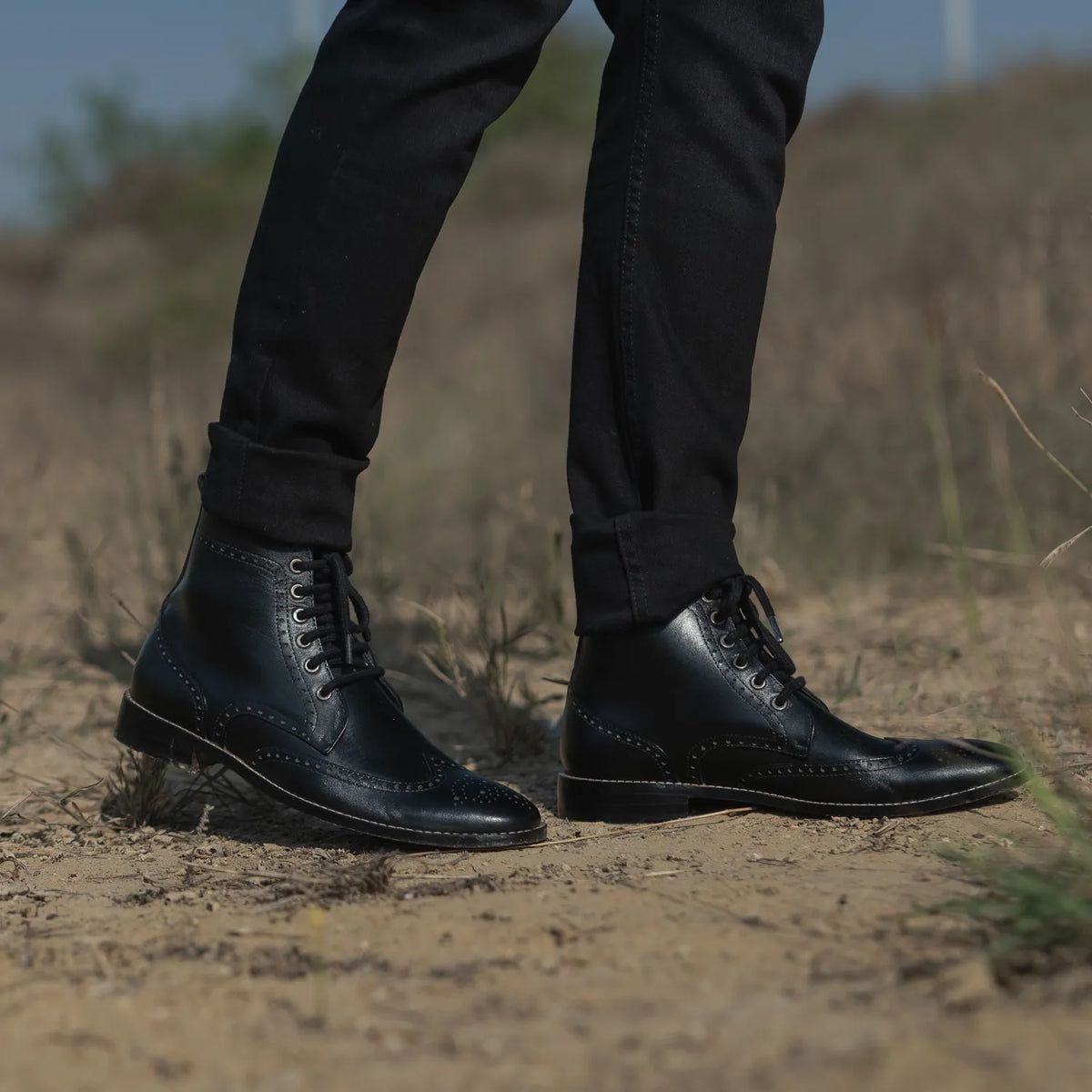 Orlaven Duster Brogues Derby Černá Kožené boty pro Pány footwear image 9