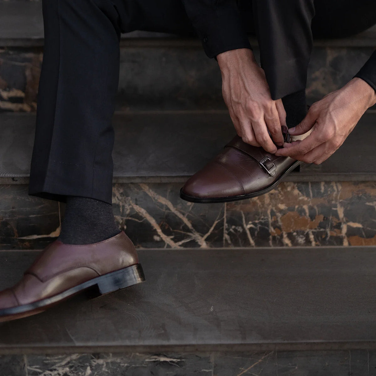 Orlaven Boston Kožená obuv Vínová Kožená obuv footwear image 10
