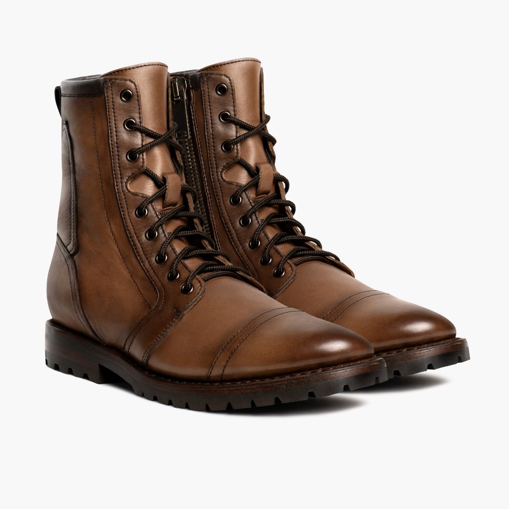 Casa Moto Amber Wheat Kožené boty pro Pány in Classic Full-Grain Leather - Přední pohled a přiléhavá silueta | Koupit online