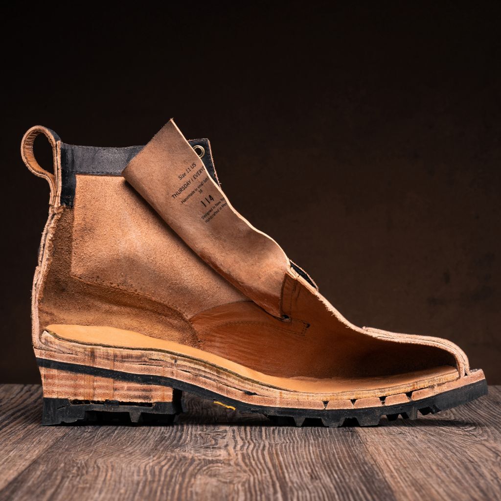 High-Traction Rubber Outsole & Lug Tread Pattern on Challenger Sesame Double Shot Kožené boty pro Pány