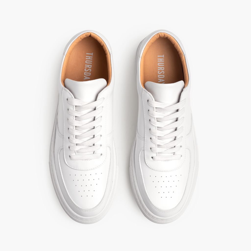 Court Toffee x Off-White Leather Sneakers - Zesílený opatek a precizní dvojité prošití