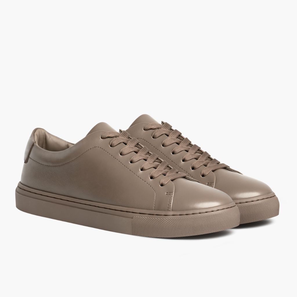 Encore Taupe Kožené tenisky pro Pány in Classic Full-Grain Leather - Boční pohled | Koupit online