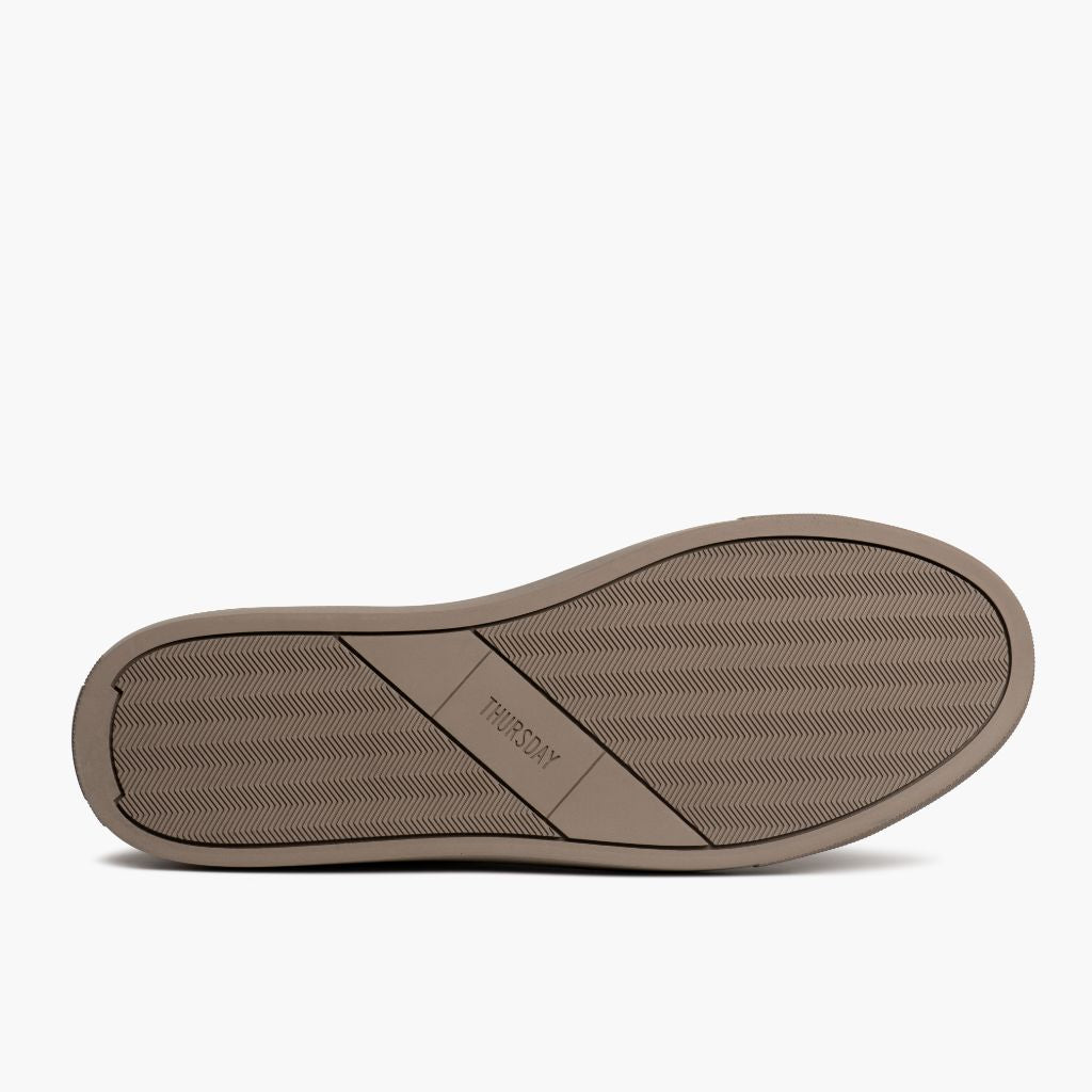 High-Traction Rubber Outsole & Lug Tread Pattern on Encore Taupe Kožené tenisky pro Pány