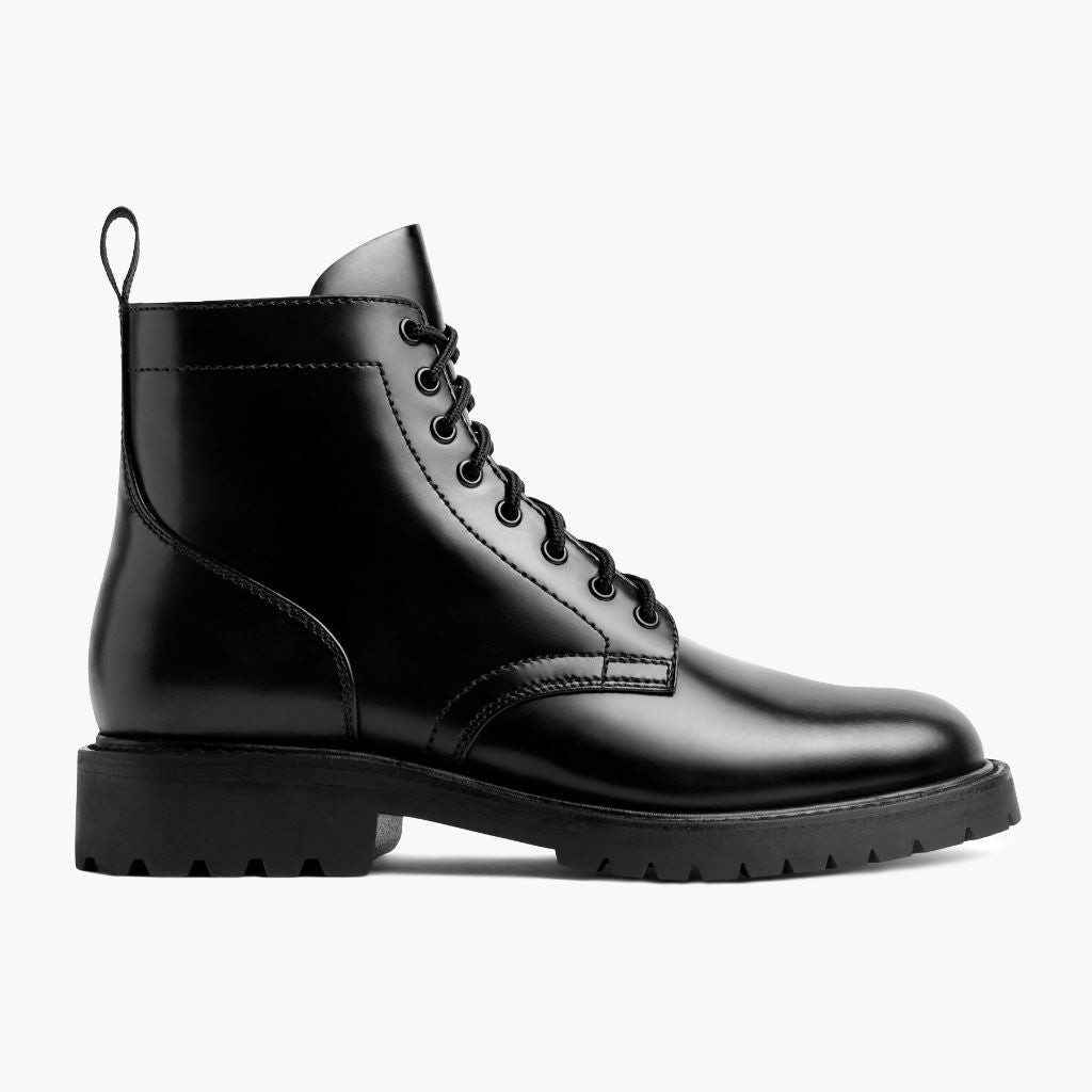 Black Full-Grain leather Boots - Rámová konstrukce Goodyear welt a špička obuvi