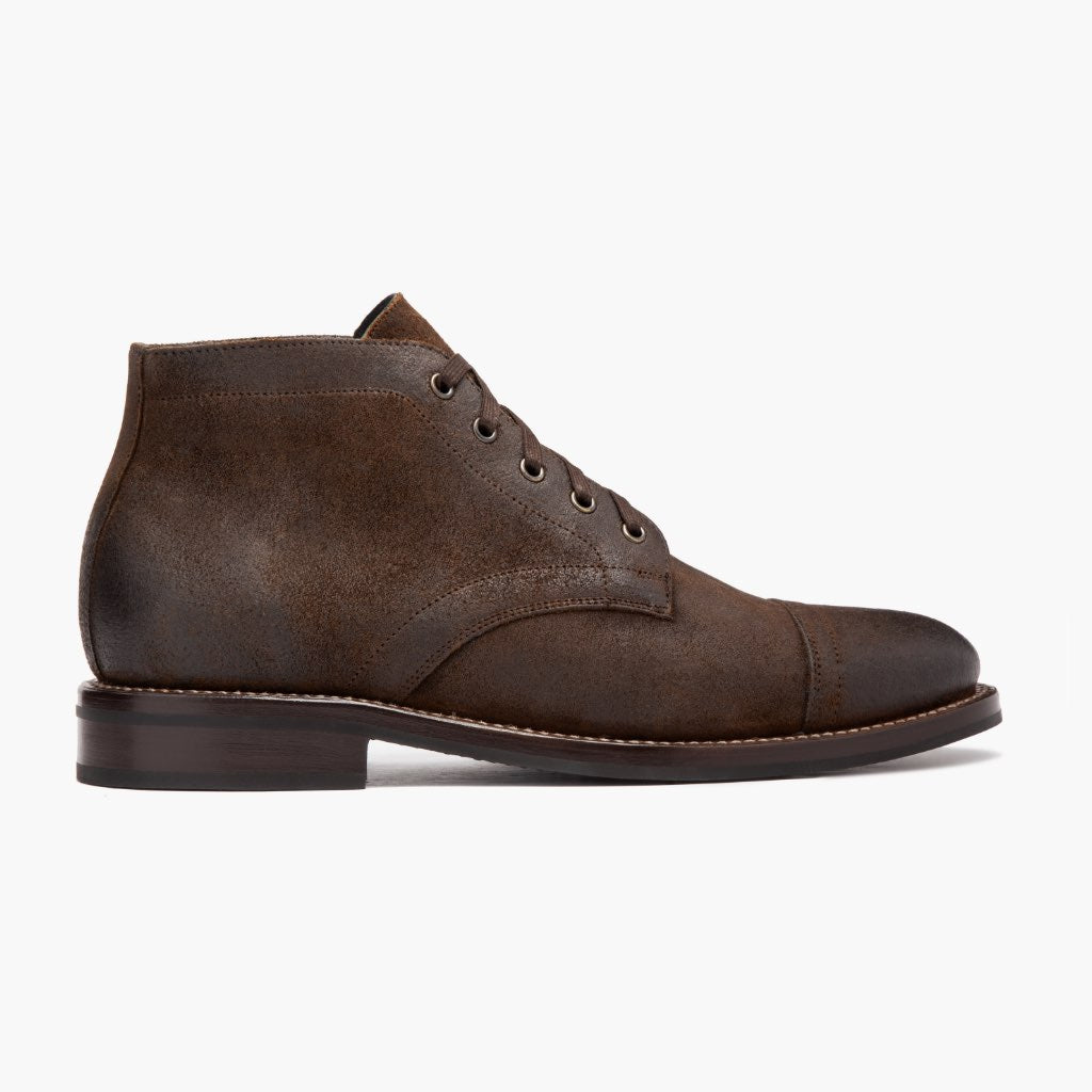 Mocha Full-Grain leather Boots - Rámová konstrukce Goodyear welt a špička obuvi