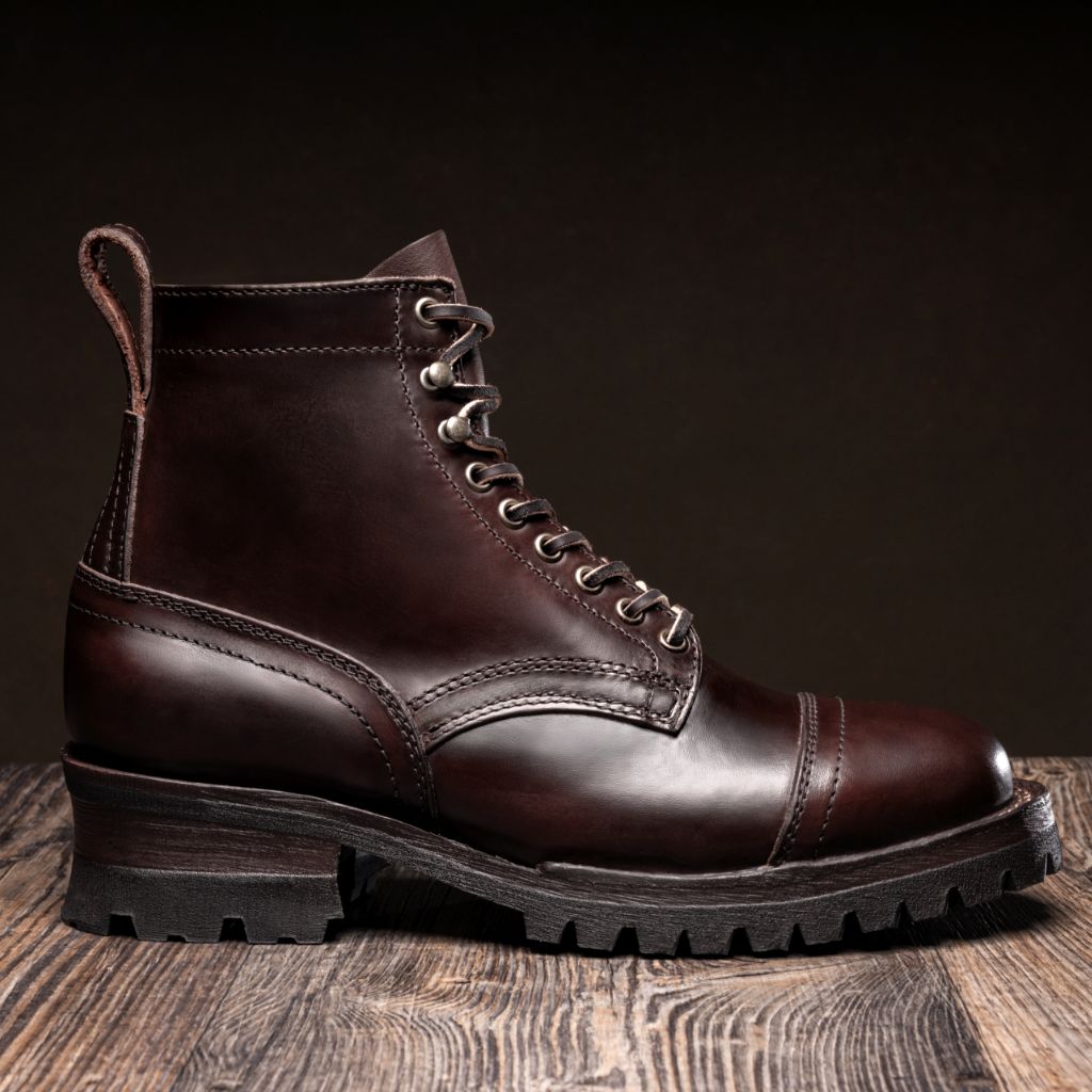 Brown Full-Grain leather Boots - Rámová konstrukce Goodyear welt a špička obuvi