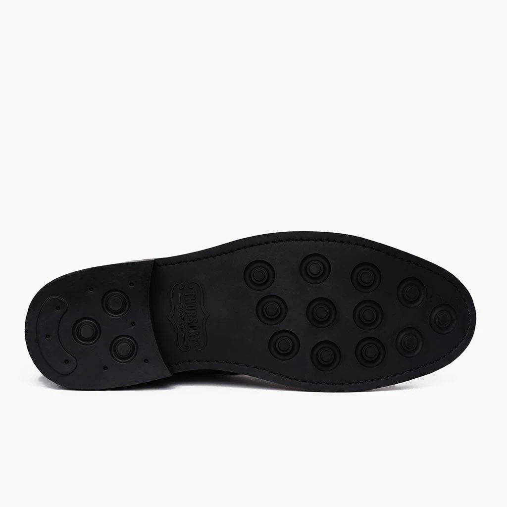 High-Traction Rubber Outsole & Lug Tread Pattern on Duke Chocolate Suede Kožené boty pro Pány