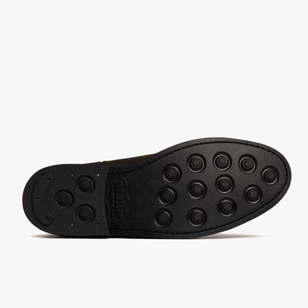 High-Traction Rubber Outsole & Lug Tread Pattern on Duke Dark Olive Suede Kožené boty pro Pány
