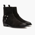 Harness Černá Suede Kožené boty pro Pány