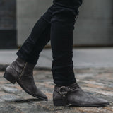 Styled On-Foot Perspective Demonstrating Ankle Fit & Silhouette on Model