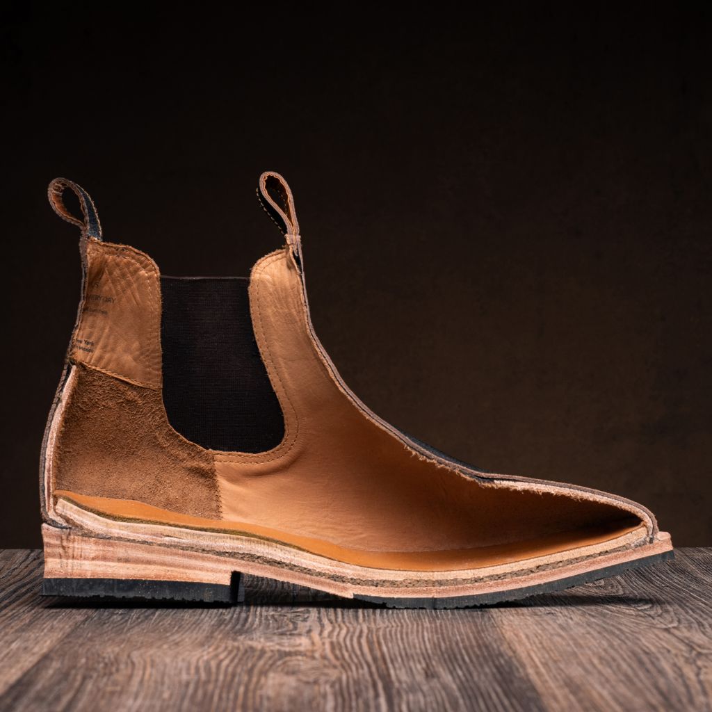 High-Traction Rubber Outsole & Lug Tread Pattern on Journeyman Snuff Reverse Kožené boty pro Pány