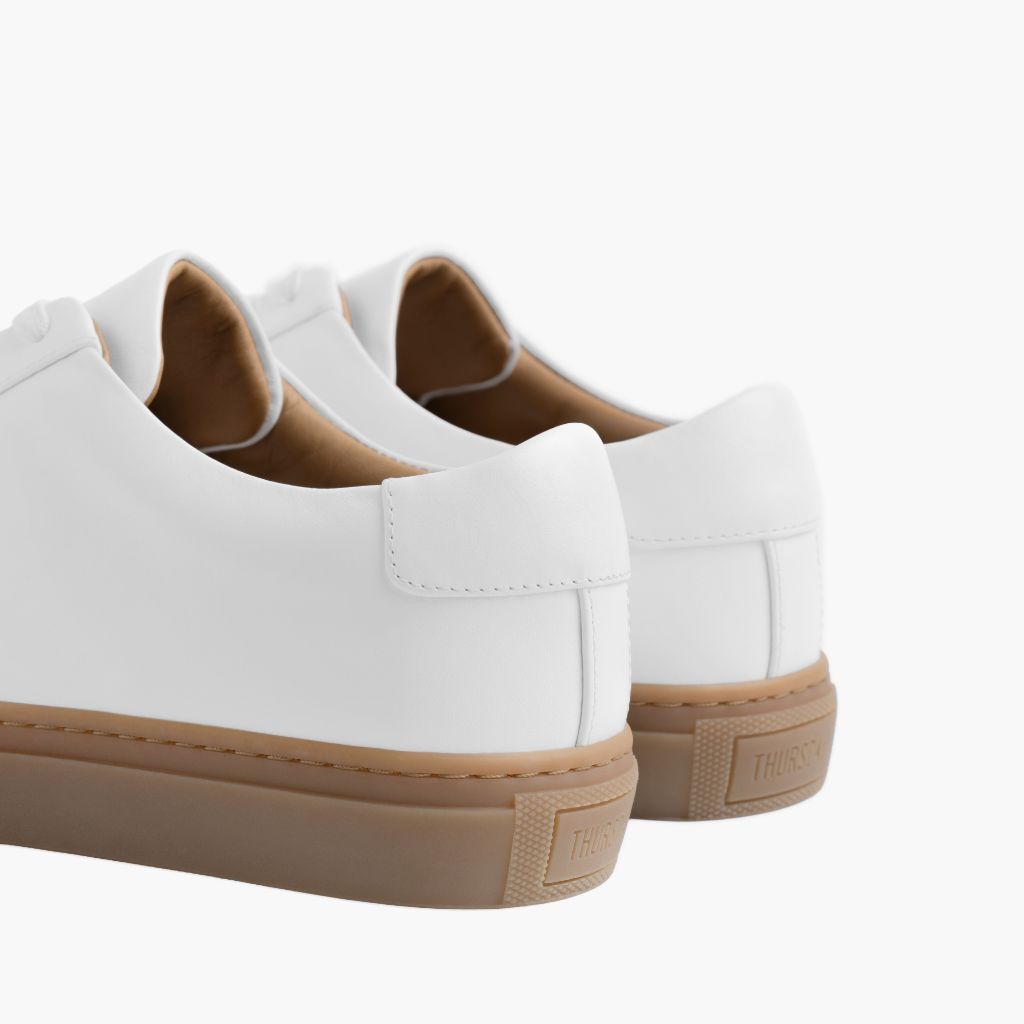 High-Traction Rubber Outsole & Lug Tread Pattern on Legacy White Kožené tenisky pro Pány