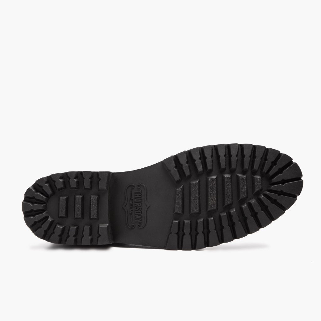 High-Traction Rubber Outsole & Lug Tread Pattern on Legend Černá Matte Kožené boty pro Pány