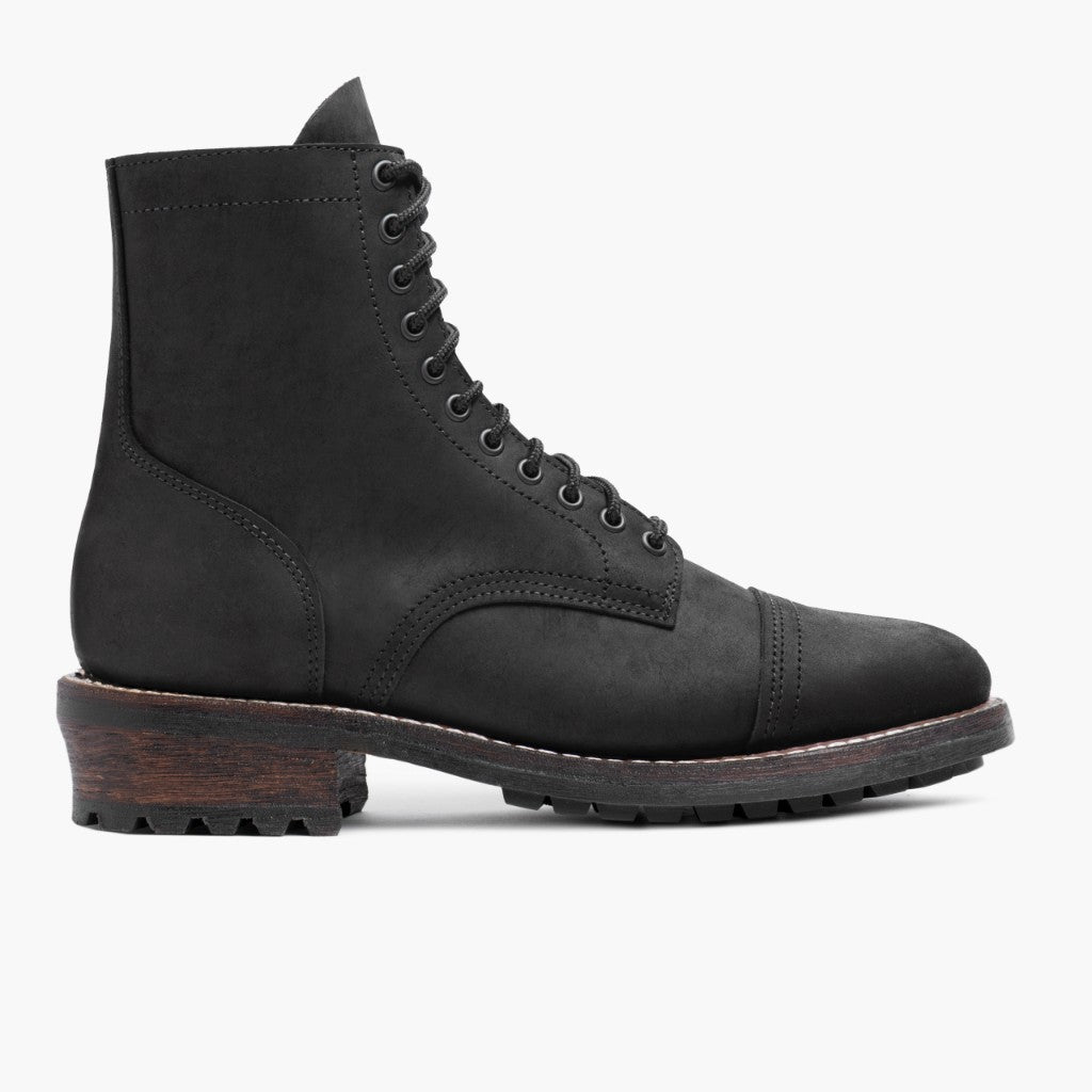 Black Full-Grain leather Boots - Rámová konstrukce Goodyear welt a špička obuvi