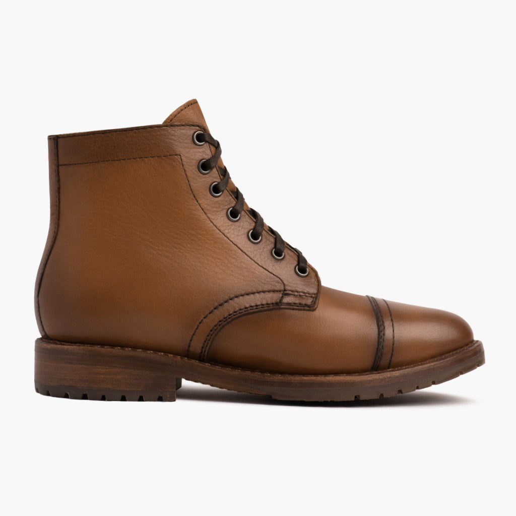 High-Traction Rubber Outsole & Lug Tread Pattern on Major Cuero Kožené boty pro Pány