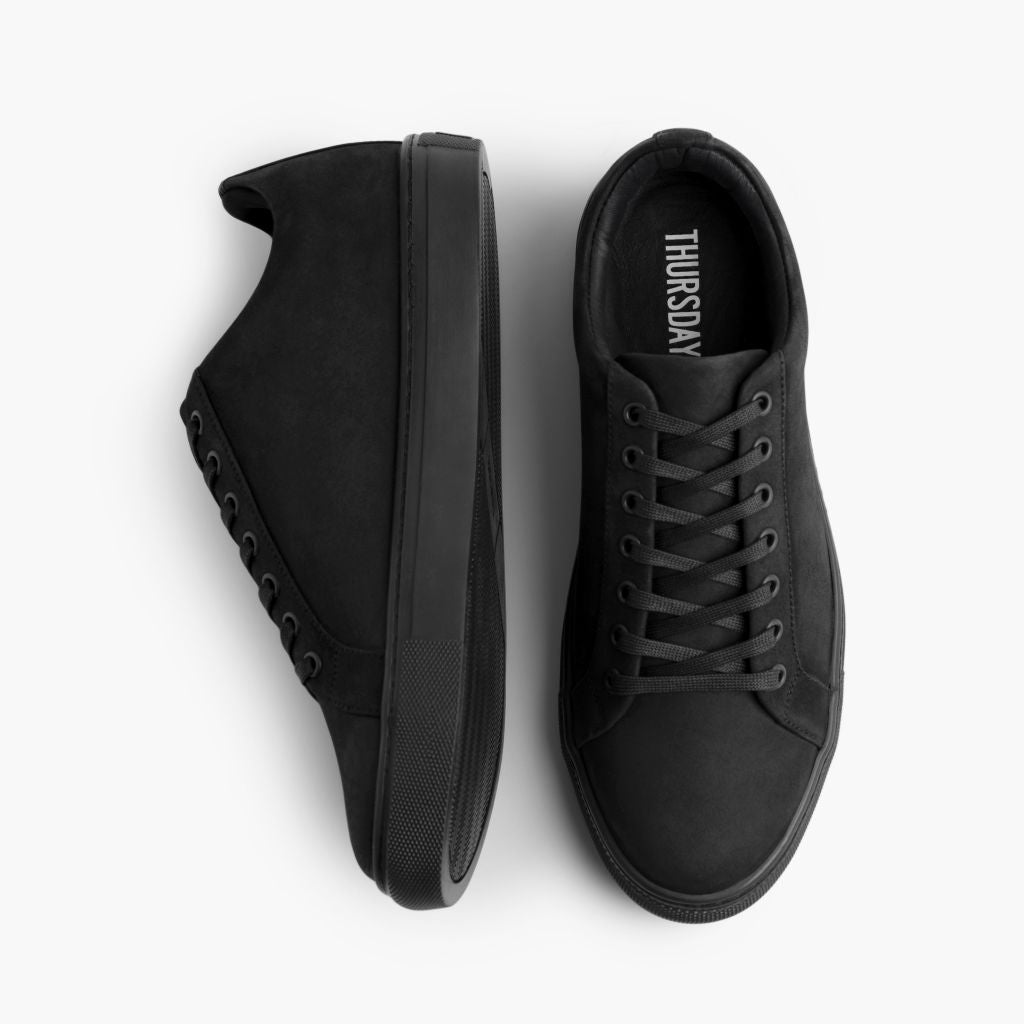 Premier Low Top Černá Matte Kožené tenisky pro Pány For Men - Zesílený opatek a precizní dvojité prošití