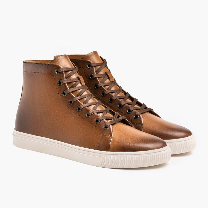 Premier High Top Toffee Leather Sneakers pánská