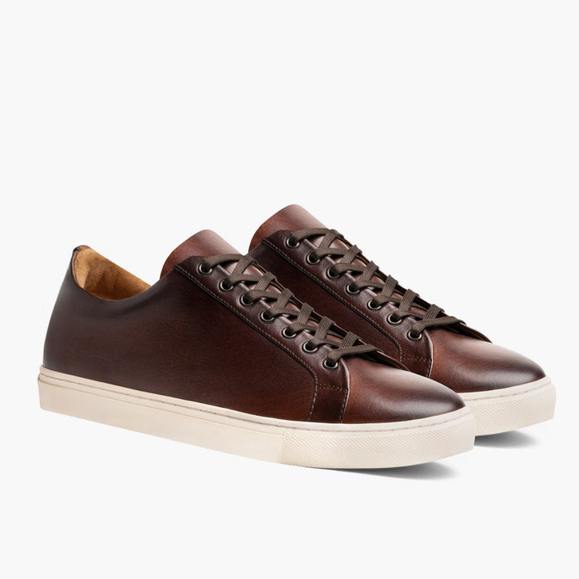 Premier Low Top Coffee Leather Sneakers pánská