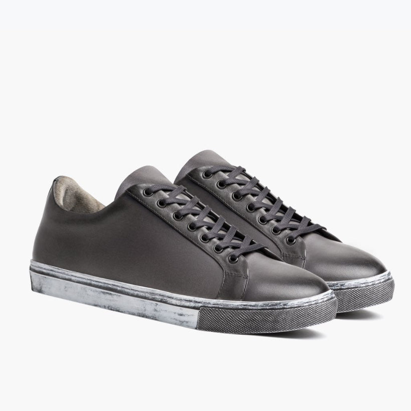 Premier Low Top Distressed Grey Leather Sneakers pánská