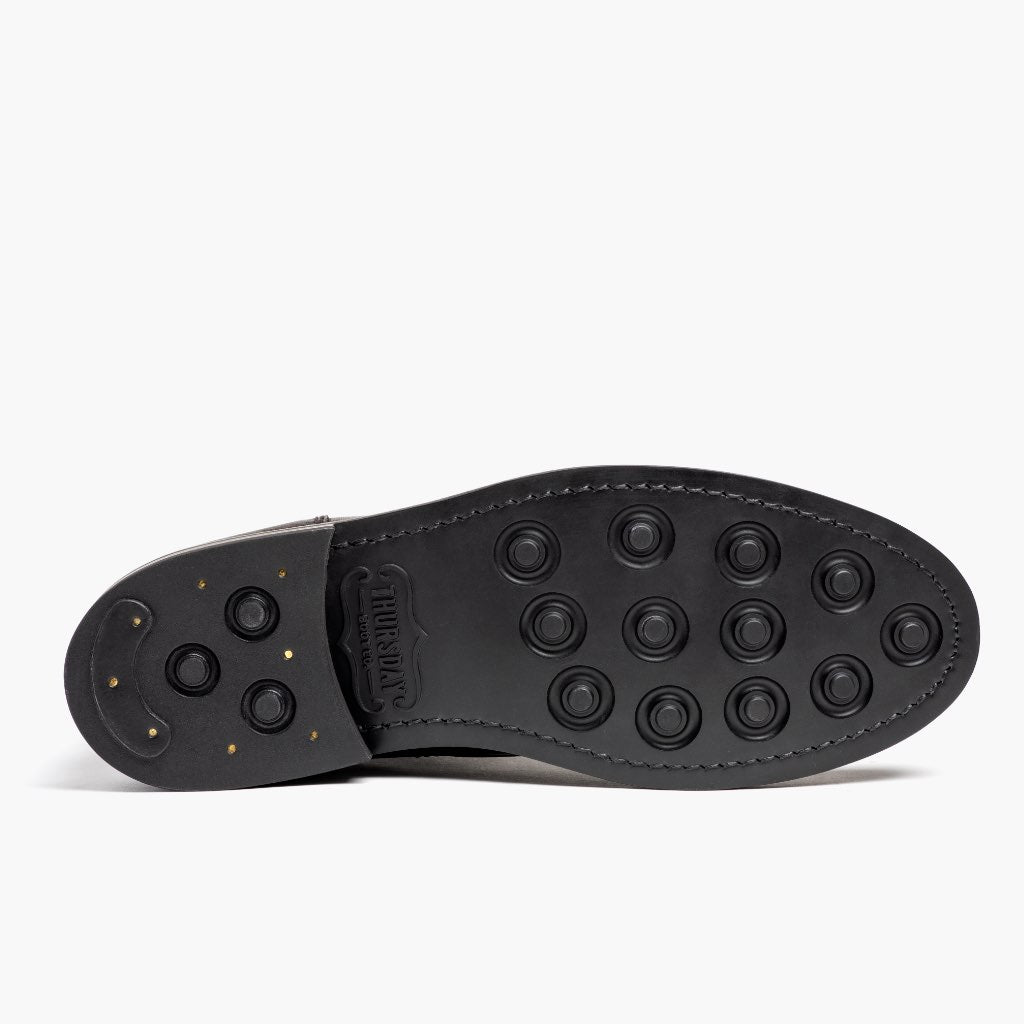 High-Traction Rubber Outsole & Lug Tread Pattern on President Černá Coffee Kožené boty pro Pány For Men