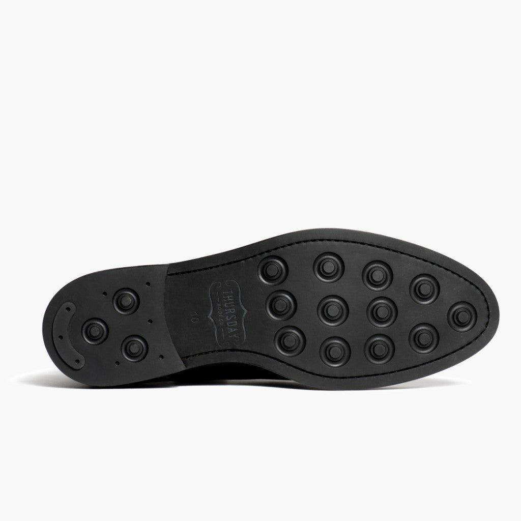 High-Traction Rubber Outsole & Lug Tread Pattern on Cadet Černá Kožené boty pro Pány