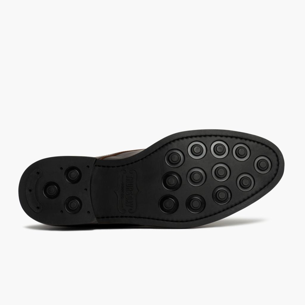 High-Traction Rubber Outsole & Lug Tread Pattern on Cadet Rich Mahogany Kožené boty pro Pány
