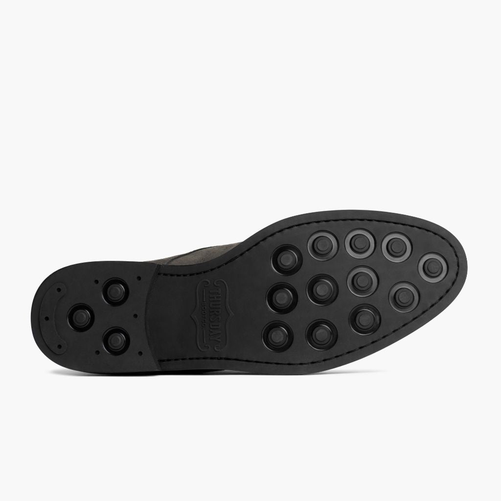 High-Traction Rubber Outsole & Lug Tread Pattern on Cadet Shadow Grey Kožené boty pro Pány
