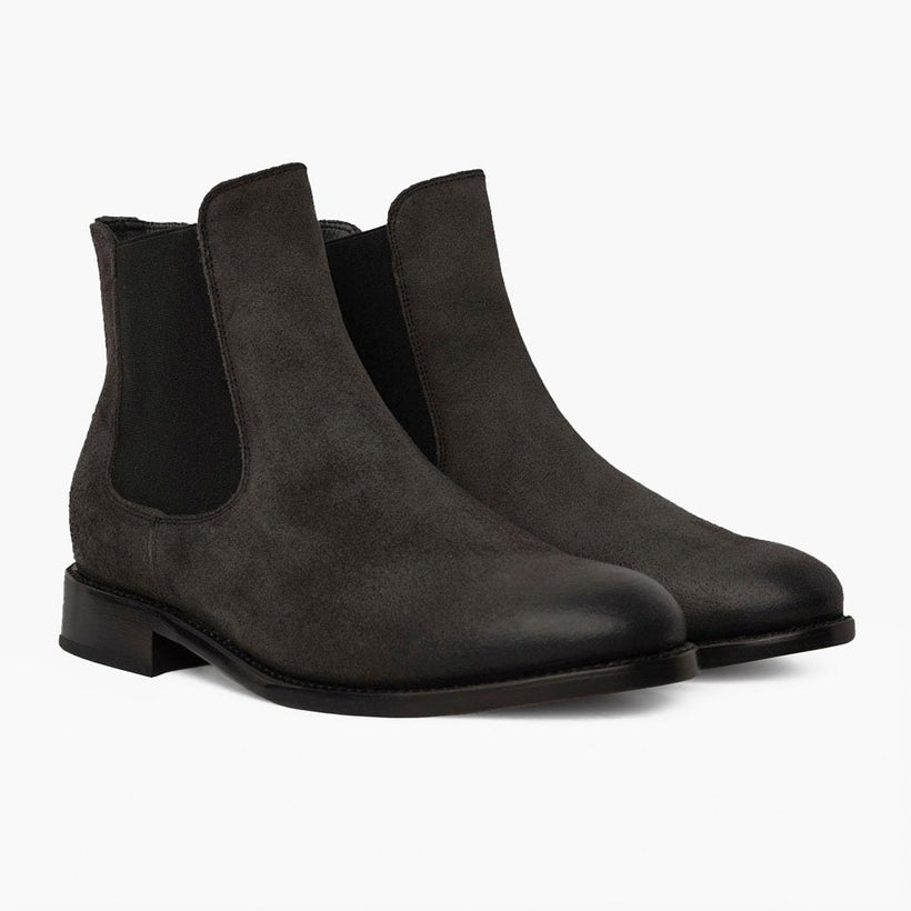 Cavalier Shadow Grey Leather Boots pánská