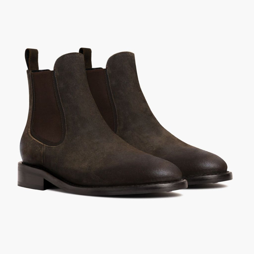 Duke Dark Olive Suede Kožené boty pro Pány