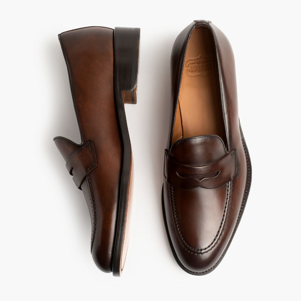 Lincoln Rich Mahogany Kožené tenisky pro Pány - Zesílený opatek a precizní dvojité prošití